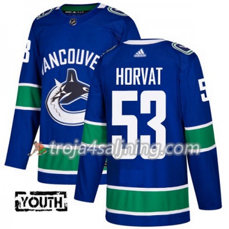 Vancouver Canucks tröja Bo Horvat 53 Adidas 2017-2018 Blå Authentic - NHL Tröjor Barn